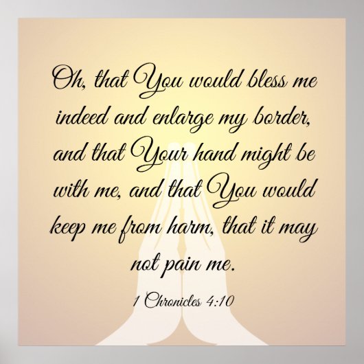 1 Chronicles 4:10 Poster (Voorkant)