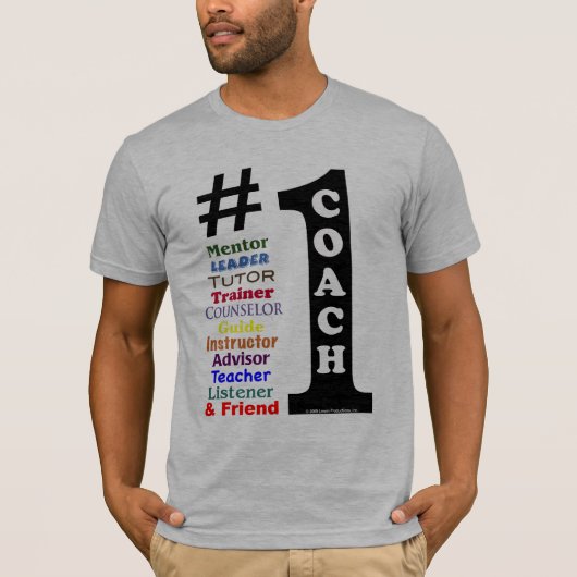 #1 Coach-Shirt T-shirt (Voorkant)