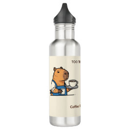 1. Coffee Break Capybara Bottle Waterfles