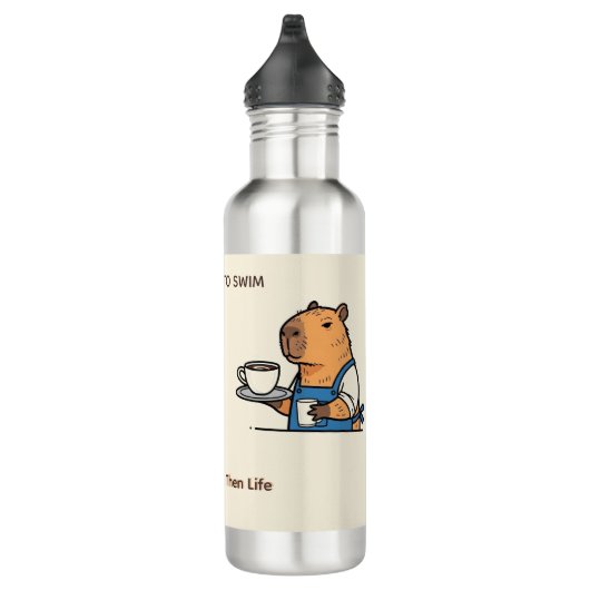 1. Coffee Break Capybara Bottle Waterfles (Rechts)