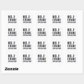1 Constructieplaats voor kraanarbeiders Vierkante Sticker (Vel)