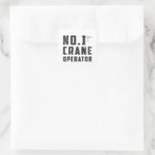 1 Constructieplaats voor kraanarbeiders Vierkante Sticker (Tas)