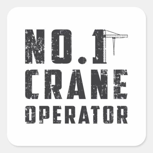 1 Constructieplaats voor kraanarbeiders Vierkante Sticker (Voorkant)
