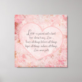 1 cor 13 - Liefde is een soort patiënt Canvas Afdruk