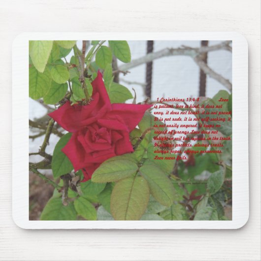 1 Corinthian 13:4-8 Love is..... Mousepad Muismat (Voorkant)