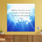 1 Corinthians 10:31 Canvas Afdruk (Insitu (Woonkamer))