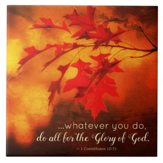 1 Corinthians 10:31 Doe alles voor de glorie van G Tegeltje (Voorkant)