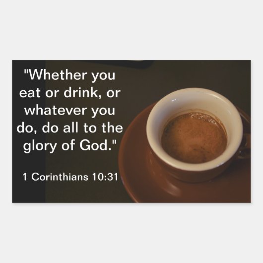 1 Corinthians 10:31 Espresso Sticker (Voorkant)