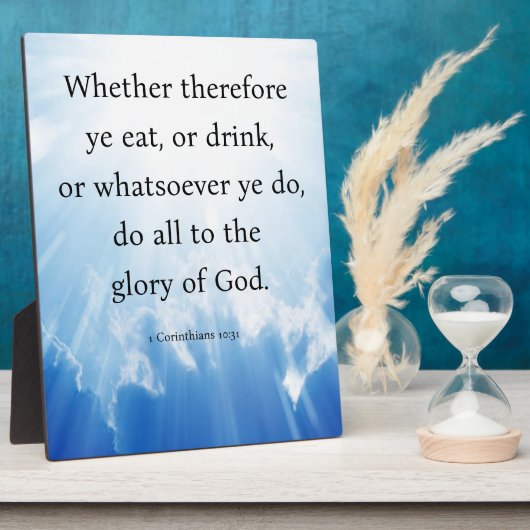 1 Corinthians 10:31 Fotoplaat (Zijkant)