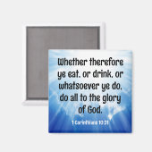 1 Corinthians 10:31  Magneet (Voorkant / Achterkant)