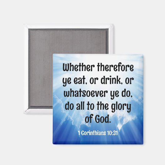 1 Corinthians 10:31  Magneet (Voorkant / Achterkant)
