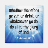 1 Corinthians 10:31  Magneet (Voorkant)