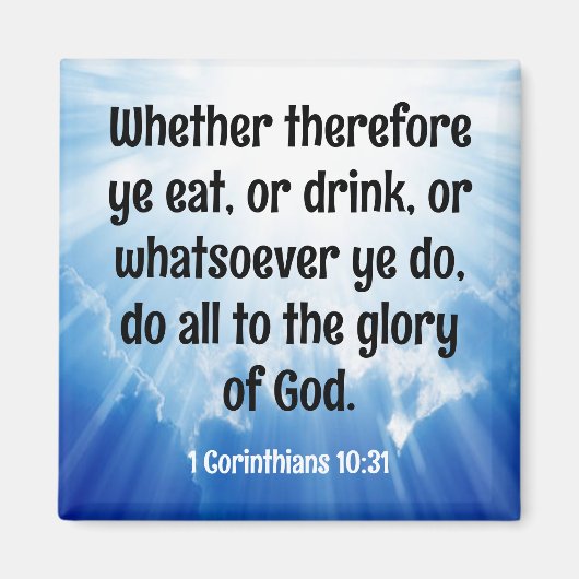 1 Corinthians 10:31  Magneet (Voorkant)