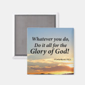 1 Corinthians 10:31 Magneet (Voorkant / Achterkant)