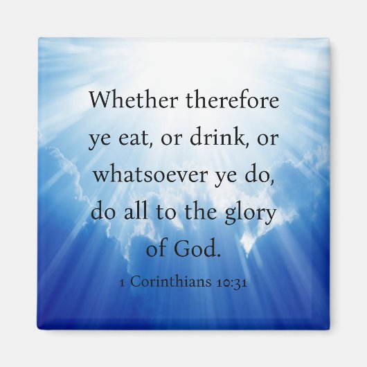 1 Corinthians 10:31 Magneet (Voorkant)