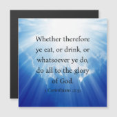 1 Corinthians 10:31 MagnetKaart (Voorkant / Achterkant)