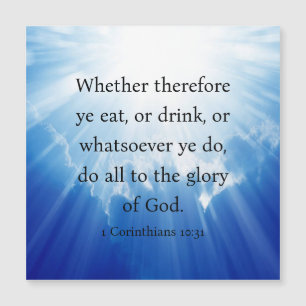 1 Corinthians 10:31 MagnetKaart