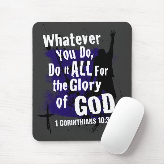 1 Corinthians 10:31 Mousepad Muismat (Met muis)