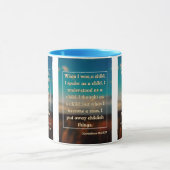 1 Corinthians 13:11 Bijbelscriptie Pic Two-Tone Mok (Midden)