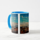 1 Corinthians 13:11 Bijbelscriptie Pic Two-Tone Mok (Voorkant links)