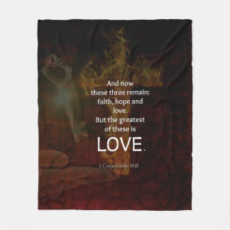 1 Corinthians 13:13 Bijbelversen citaat over LOVE Fleece Deken