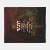1 Corinthians 13:13 Bijbelversen citaat over LOVE Fleece Deken (Voorkant (Horizontaal))