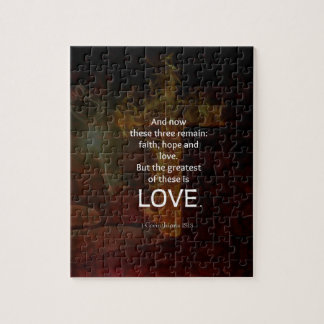 1 Corinthians 13:13 Bijbelversen citaat over LOVE Legpuzzel