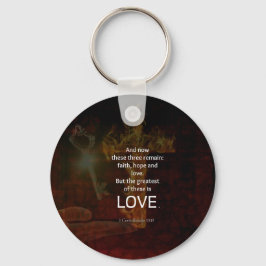 1 Corinthians 13:13 Bijbelversen citaat over LOVE Sleutelhanger