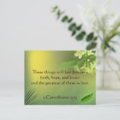1 Corinthians 13:13 Briefkaart (Staand voorkant)