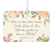 1 Corinthians 13:13 Faith Hope Love Bijbel Verse Luchtverfrisser (Achterkant)