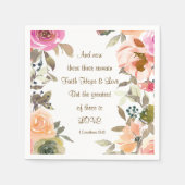 1 Corinthians 13:13 Faith Hope Love Bijbel Verse Servet (Voorkant)