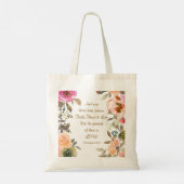 1 Corinthians 13:13 Faith Hope Love Bijbel Verse Tote Bag (Achterkant)