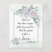 1 Corinthians 13:13 Faith Hope Love, Bijbelverse Briefkaart (Voorkant)