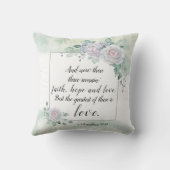 1 Corinthians 13:13 Faith Hope Love, Bijbelverse Kussen (Achterkant)