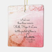 1 Corinthians 13:13 Faith Hope Love, Kerstmis Keramisch Ornament (Links)