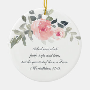 1 Corinthians 13:13 Faith Hope Love, Kerstmis Keramisch Ornament