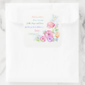 1 corinthians 13:13 liefde is de grootste vierkante sticker (Tas)