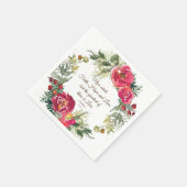 1 Corinthians 13:13 Rode rozen kerstmis Servet (Hoek)