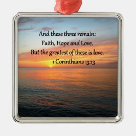 1 CORINTHIANS 13:13 SUNRISE FOTO METALEN ORNAMENT