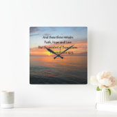 1 CORINTHIANS 13:13 SUNRISE FOTO VIERKANTE KLOK (Huis)