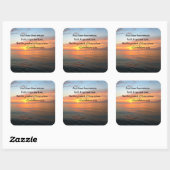 1 CORINTHIANS 13:13 SUNRISE FOTO VIERKANTE STICKER (Vel)