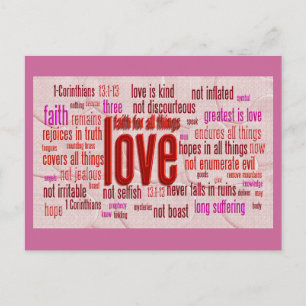 1 Corinthians 13:1-13 Hart Cloth Briefkaart
