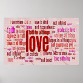 1 Corinthians 13:1-13 Hart Cloth Poster (Voorkant)