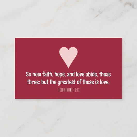 1 Corinthians 13:1-Valentijn vogelsluitkaart Informatiekaartje (Achterkant)