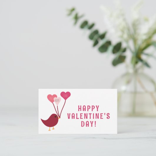 1 Corinthians 13:1-Valentijn vogelsluitkaart Informatiekaartje (Staand voorkant)