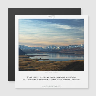 1 Corinthians 13:2 LOVE SCRIPIX-magnetische kaart Magnetische Uitnodiging