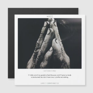 1 Corinthians 13:3 LOVE SCRIPIX magnetische kaart Uitnodiging