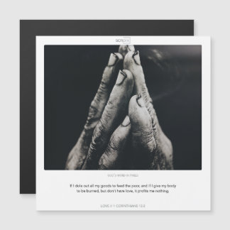 1 Corinthians 13:3 LOVE SCRIPIX magnetische kaart Uitnodiging