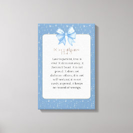 1 corinthians 13 4 5, love is patient love is kind canvas afdruk