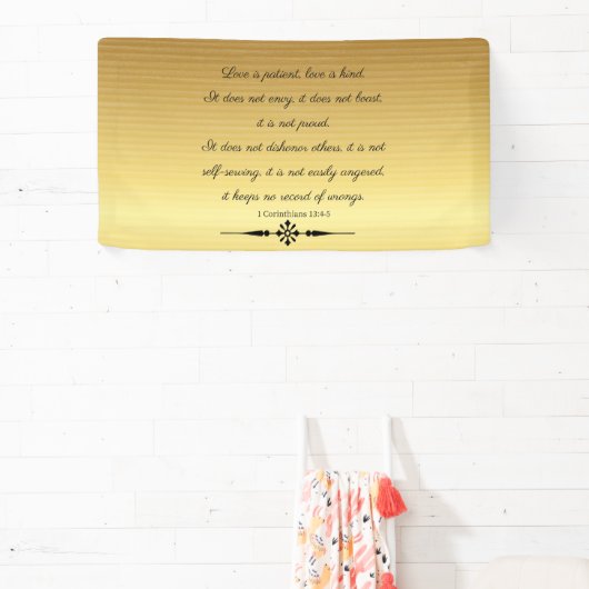 1 Corinthians 13:4-5 Love, Spandoek (Insitu)